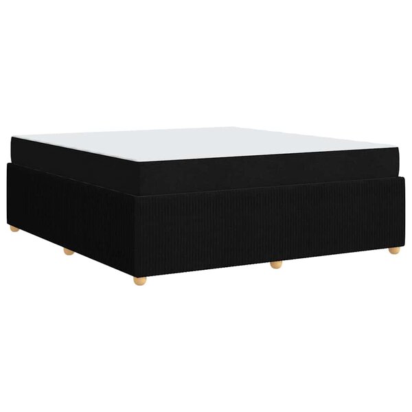 vidaXL Cadre de lit Autre Noir 180 x 200 cm tissu