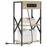 vidaXL Cabinet de chevet avec étagère Chêne Sonoma 41 x 31 x 76 cm