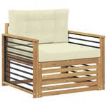 vidaXL Canapé d’extérieur Polyester Blanc