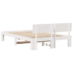 vidaXL Cadre de lit avec tête de lit blanc 120x200 cm en bois de pin massif