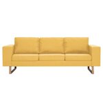 Vidaxl ensemble de canapé 2 pièces tissu jaune