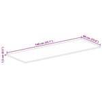 vidaXL Dessus de table rectangulaire bois massif de manguier brut