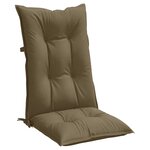 vidaXL Coussins de chaise à dossier haut lot de 4 taupe mélangé tissu