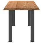 vidaXL Table à manger et bord naturel bois massif chêne rectangulaire