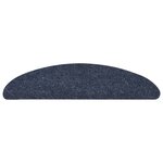 vidaXL Tapis d'escalier autocollants 10 pièces 56 x 17 x 3 cm Bleu Demi-rond