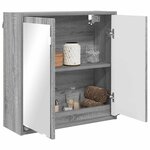 vidaXL Armoire Miroir de Salle de Bain Gris Sonoma 60 x 20 x 60 cm