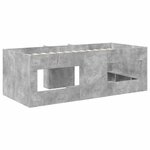 vidaXL Cadre de Lit Élevé pour Enfants 2 Pièces Gris béton 90 x 190 cm
