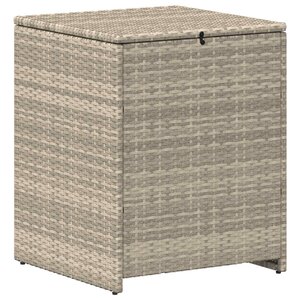 vidaXL Boîte à coussins Gris clair 55 x 55 x 69 cm polyrotin