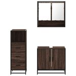 vidaXL Ensemble de meubles de salle de bain 3 Pièces Chêne marron