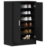 vidaXL Armoire à chaussures chêne noir 60x35x92 cm bois d'ingénierie