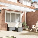 vidaXL Cadre d'auvent Blanc 350 x 200 cm Polyester avec revêtement PU
