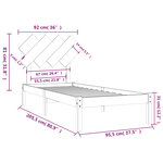 vidaXL Cadre de lit 90x200 cm Bois massif