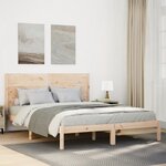 vidaXL Cadre de lit extra long sans matelas 160x220 cm bois massif