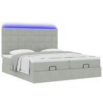 VidaXL Cadre de lit ottoman et matelas gris clair 160x200cm velours