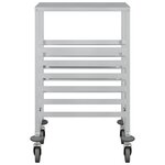 vidaXL Chariot à plateaux 6 bacs GN 39x55x87 cm acier inoxydable