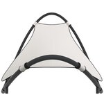 vidaXL Chaise longue à bascule avec roues Acier et textilène Crème