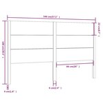 vidaXL Tête de lit Blanc 146x4x100 cm Bois massif de pin