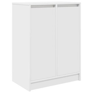 vidaXL Armoire à chaussures blanc 57x34x76 cm bois d'ingénierie