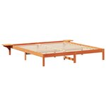 vidaXL Cadre de lit avec tables de chevet Marron 200 x 200 cm