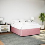 vidaXL Cadre de lit Rose 140x200 cm Velours