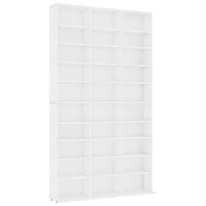 vidaXL Armoire à CD Blanc 102x16x177 5 cm Bois d'ingénierie