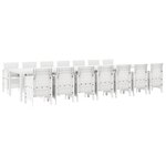 vidaXL Ensemble de salle à manger de jardin 15 Pièces Blanc Grand
