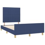vidaXL Cadre de lit sans matelas bleu 120x190 cm tissu