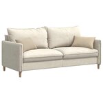 vidaXL Coussins de canapé 2 Pièces Crème 50 x 30 cm tissu