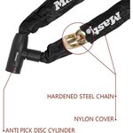 Master lock serrure à chaîne acier 0 9 m x 8 mm 8391eurdpro