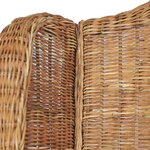 vidaXL Canapé avec coussin Marron clair Rotin naturel et lin