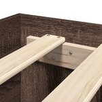 vidaXL Cadre de lit chêne marron 135x190 cm bois d'ingénierie
