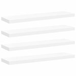 vidaXL Étagères murales flottantes 4 Pièces blanc 90x23 5x3 8 cm MDF