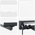 vidaXL Cadre de store manuel avec LEDs Blanc et anthracite 3 5 x 2 5 m