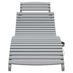 vidaXL Chaise longue gris 184x55x64 cm bois massif d'acacia