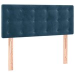 vidaXL Sommier à lattes de lit avec matelas et LED Bleu foncé 80x200cm