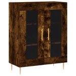 vidaXL Buffet haut Chêne fumé 69 5x34x180 cm Bois d'ingénierie