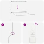 vidaXL Cadre d'auvent Blanc 2 5 x 2 m Acier revêtu de poudre