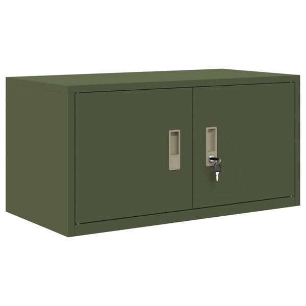 vidaXL Armoire de rangement Vert olive 80 x 40 x 40 cm Acier