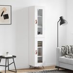 vidaXL Buffet haut Blanc 34 5x34x180 cm Bois d'ingénierie