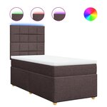 vidaXL Sommier à lattes de lit avec matelas Marron foncé 90x200 cm