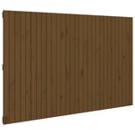 vidaXL Tête de lit murale Marron miel 185x3x110 cm Bois massif de pin