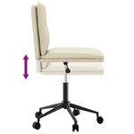 vidaXL Chaises à manger lot de 2 crème similicuir