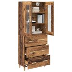 vidaXL Haut Armoire avec tiroir Bois Ancien 69 5 x 34 x 180 cm