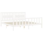 vidaXL Cadre de lit sans matelas blanc 200x200 cm bois massif de pin