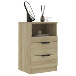 vidaXL Table de chevet Chêne sonoma Bois d'ingénierie
