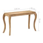 vidaXL Table console 118x38x76 cm Bois de manguier massif