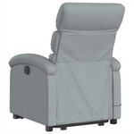 vidaXL Fauteuil inclinable de massage électrique Gris clair Tissu