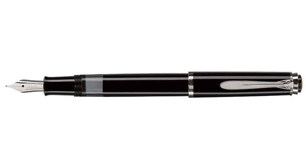 Stylo plume M 205 plume B Anneaux argent Noir PELIKAN
