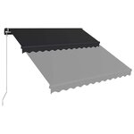 vidaXL Auvent manuel rétractable avec LED 300x250 cm Anthracite