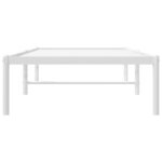 vidaXL Cadre de lit métal sans matelas blanc 75x190 cm